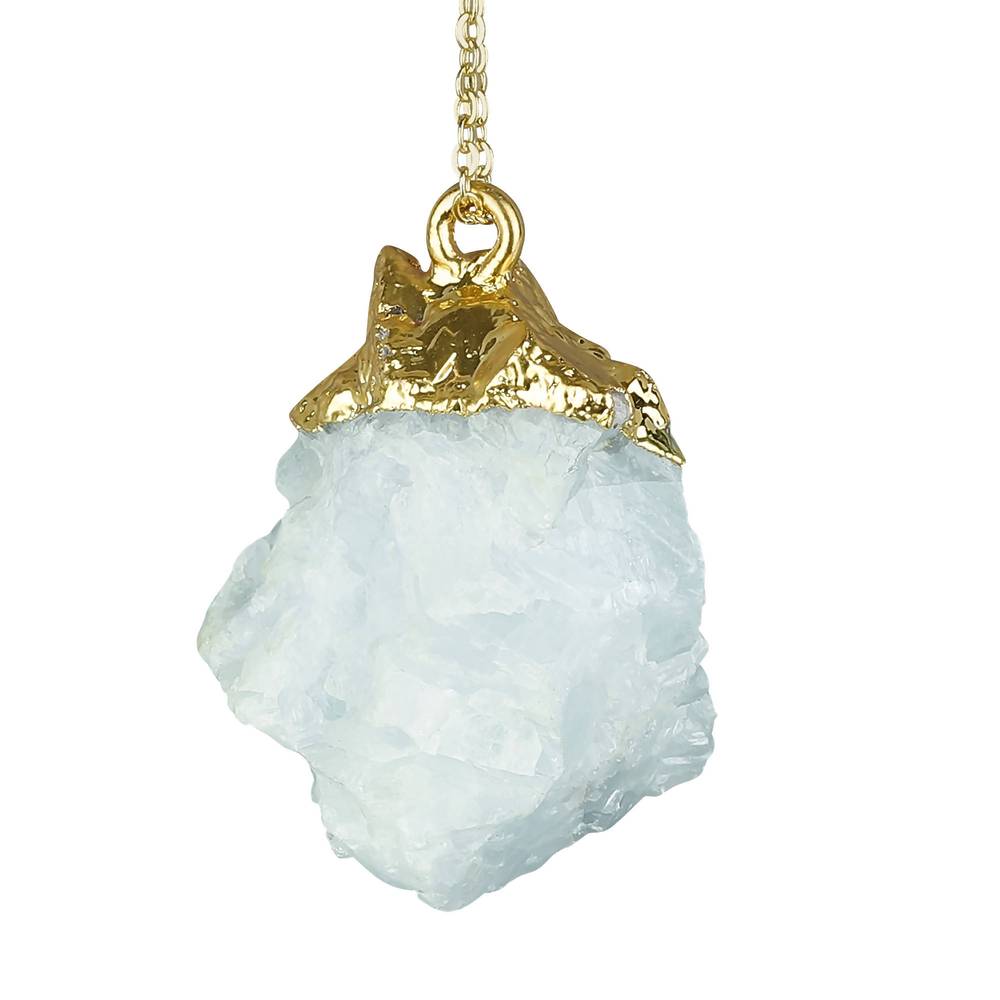 ROUGH AQUAMARINE NECKLACE + MEDITATION APP