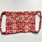 RED & ORANGE BLOCK PRINTED FACE MASK
